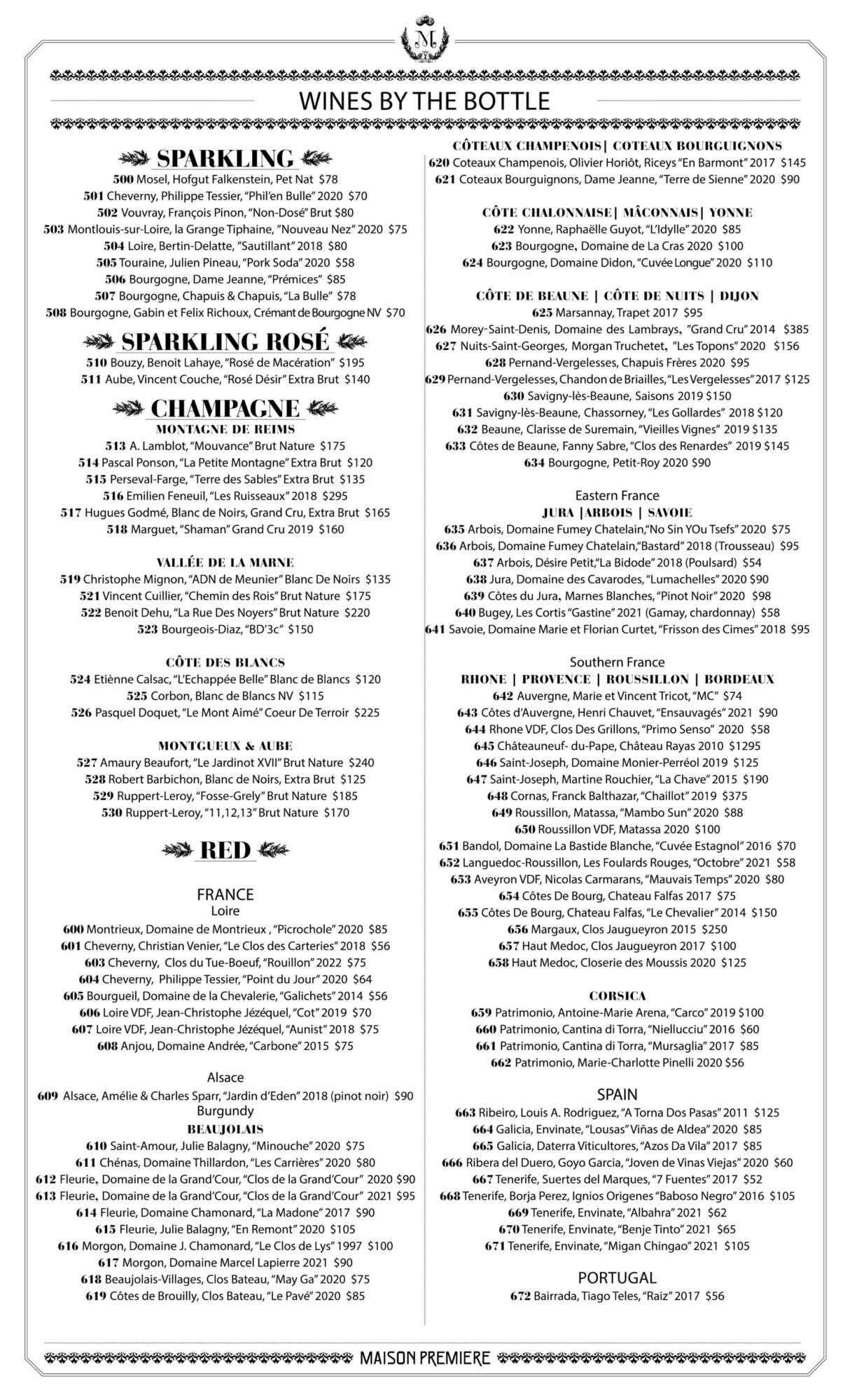 wine list 06.19.23page 2 Maison Premiere